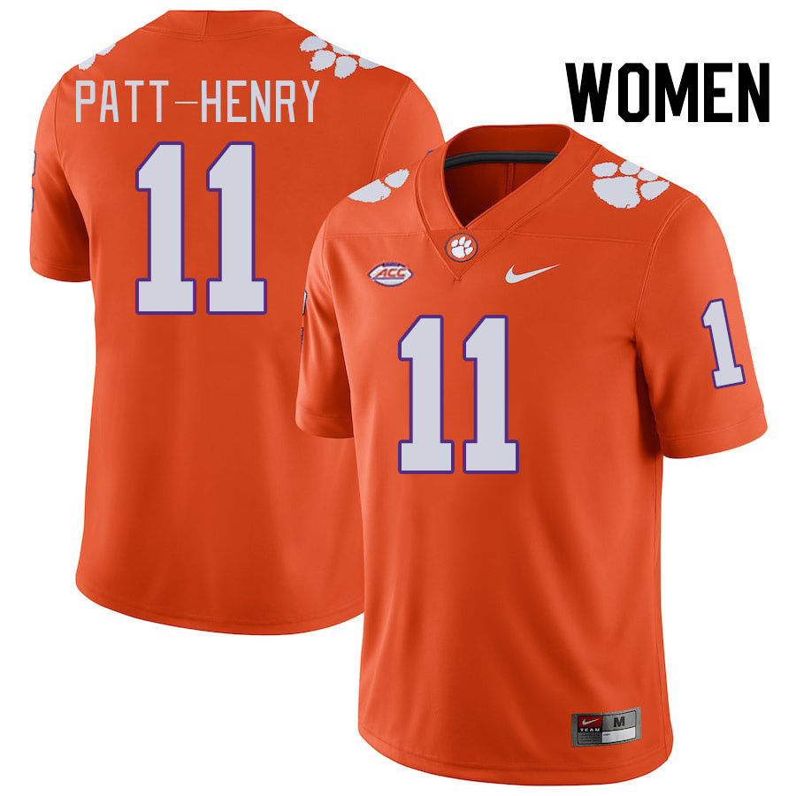 Women #11 Olsen Patt-Henry Clemson Tigers College Football Jerseys Stitched-Orange